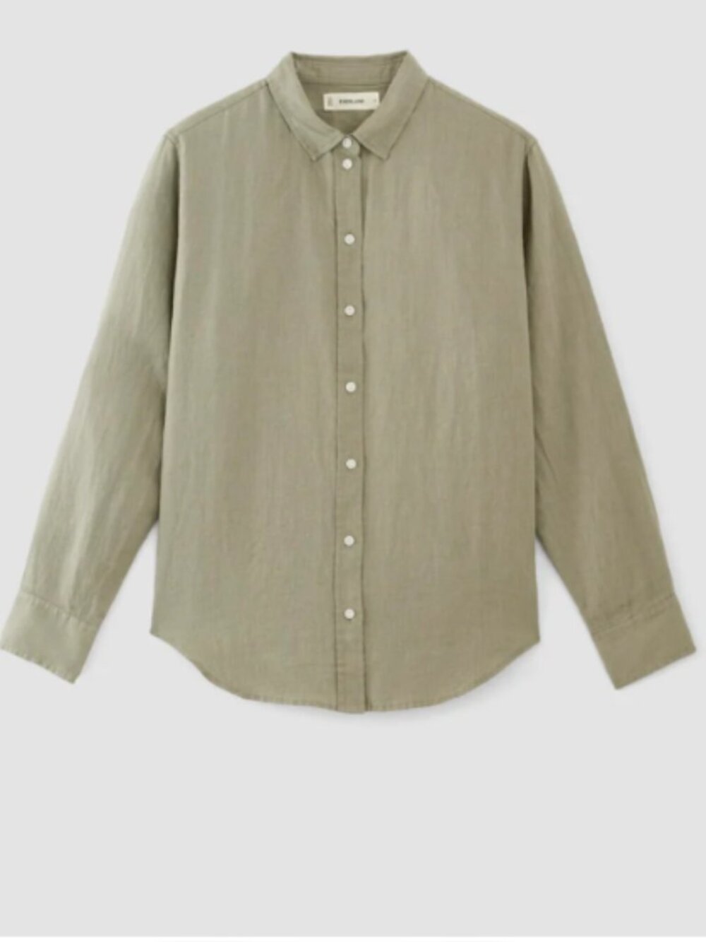 Everlane Must Have Shirt in Linen Sage Green Size 4 NWOT